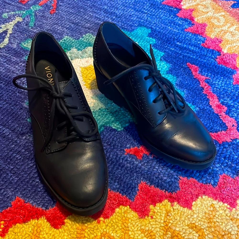 Vionic Anaheim Oxford Wedge (Black) 7.5 Medium